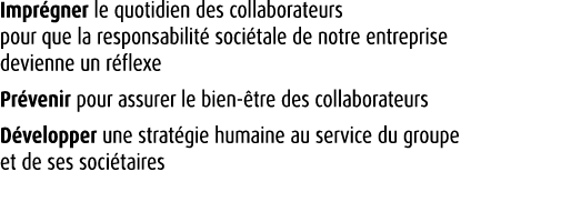 Impr gner le quotidien des collaborateurs pour que la responsabilit soci tale de notre entreprise devienne un r flex...