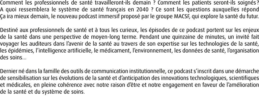 Comment les professionnels de sant travailleront ils demain ? Comment les patients seront ils soign s ? A quoi resse...