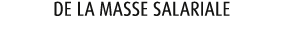 de la masse salariale