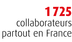 1 725 collaborateurs partout en France