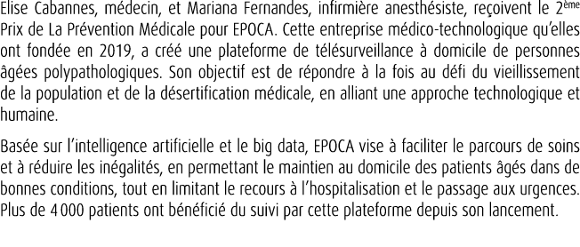 Elise Cabannes, m decin, et Mariana Fernandes, infirmi re anesth siste, re oivent le 2 me Prix de La Pr vention M dic...