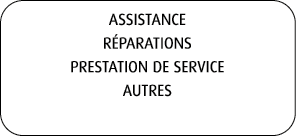 ASSISTANCE R PARATIONS PRESTATION DE SERVICE AUTRES