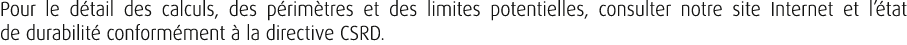 Pour le d tail des calculs, des p rim tres et des limites potentielles, consulter notre site Internet et l’ tat de du...