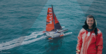 Guirec Soudée  franchit le cap Horn à bord de l’Ultim MACSF