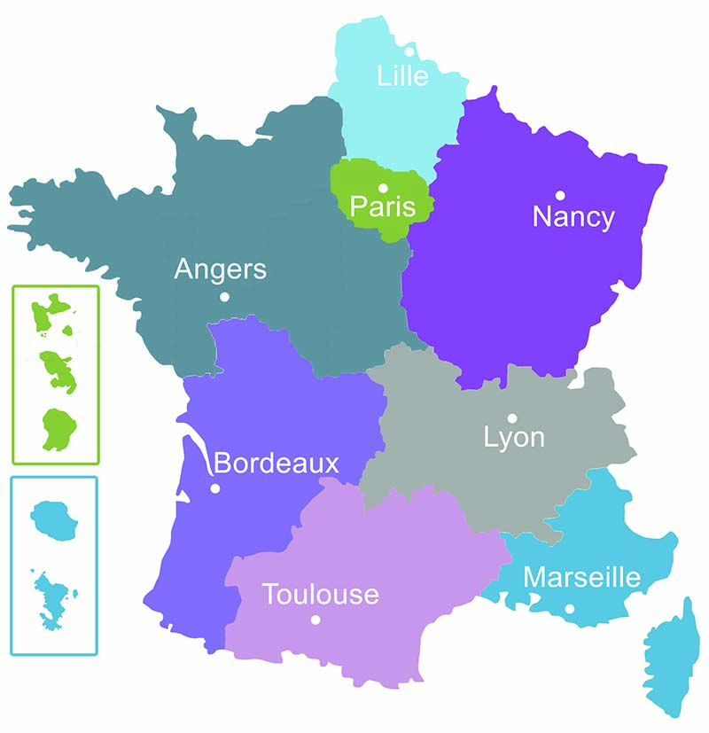 Les 8 centres antipoison et de toxicovigilance et leur zone de compétence | MACSF