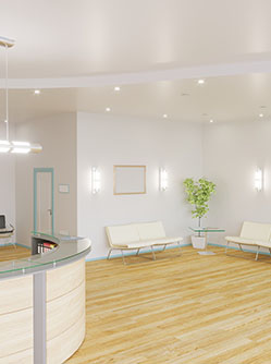 Accueil et salle d'attente d'un cabinet médical - MACSF