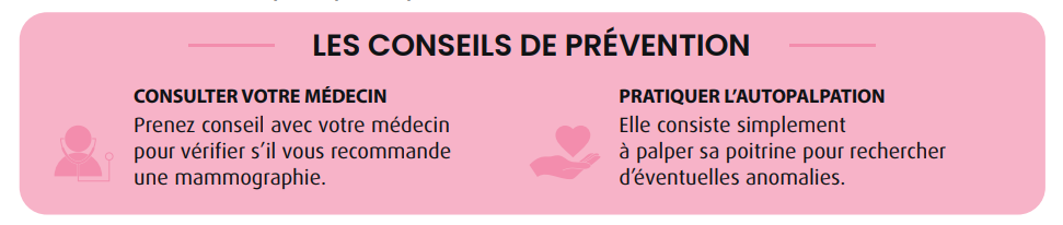 Infographie conseils de pr&eacute;vention cancer du sein MACSF