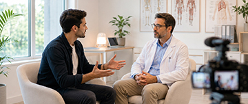 Un médecin influenceur filme son entretien avec un journaliste - MACSF