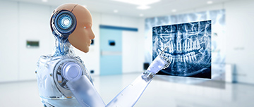 Un robot IA point une radiographie dentaire - MACSF
