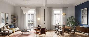 Design intérieur moderne de salon - MACSF