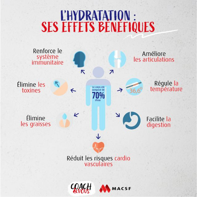 L'hydratation : ses effets bénéfiques illustrée